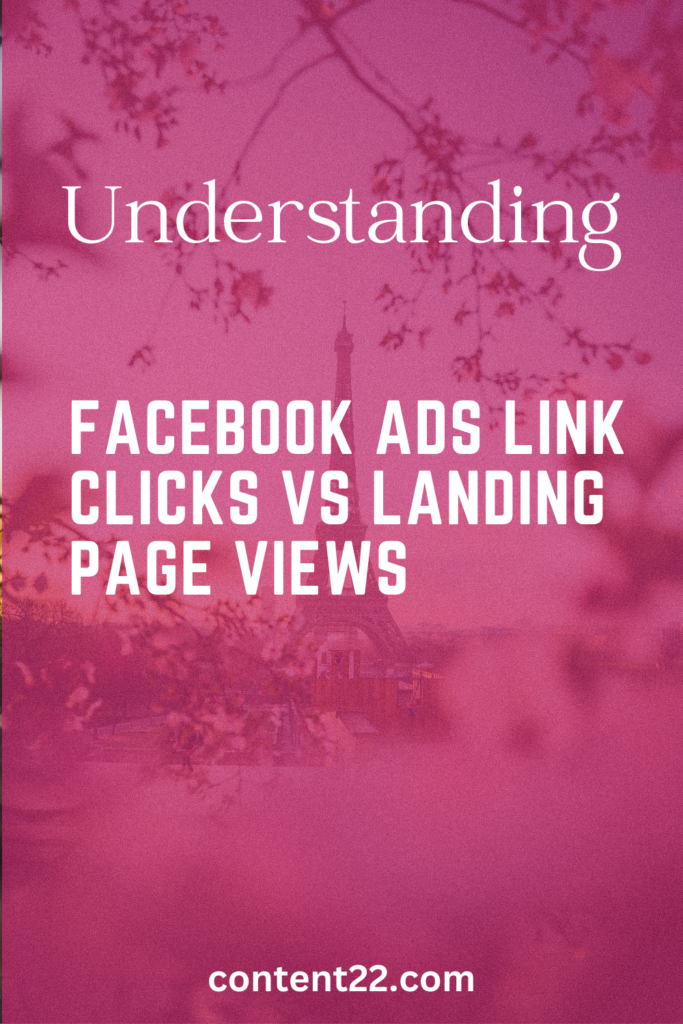 Facebook ads link clicks vs landing page views